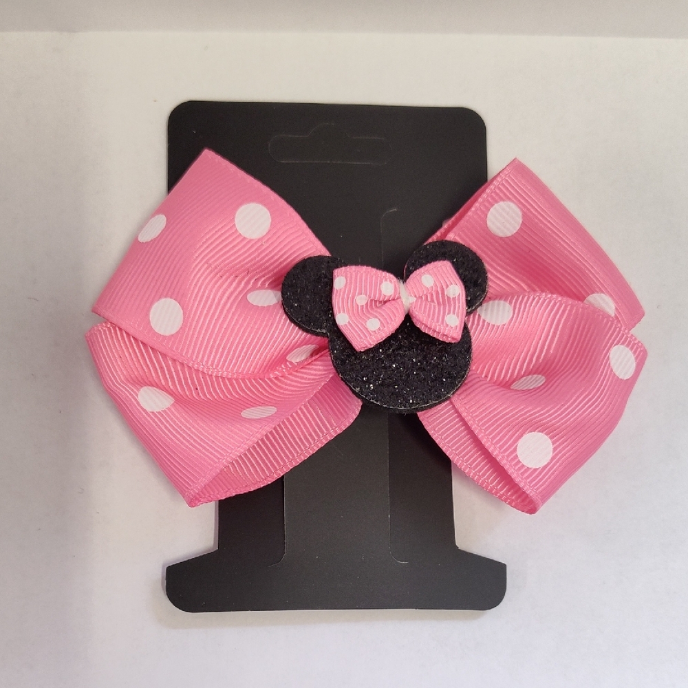 Disney Pink Polka Dot Bow with Mouse Ears